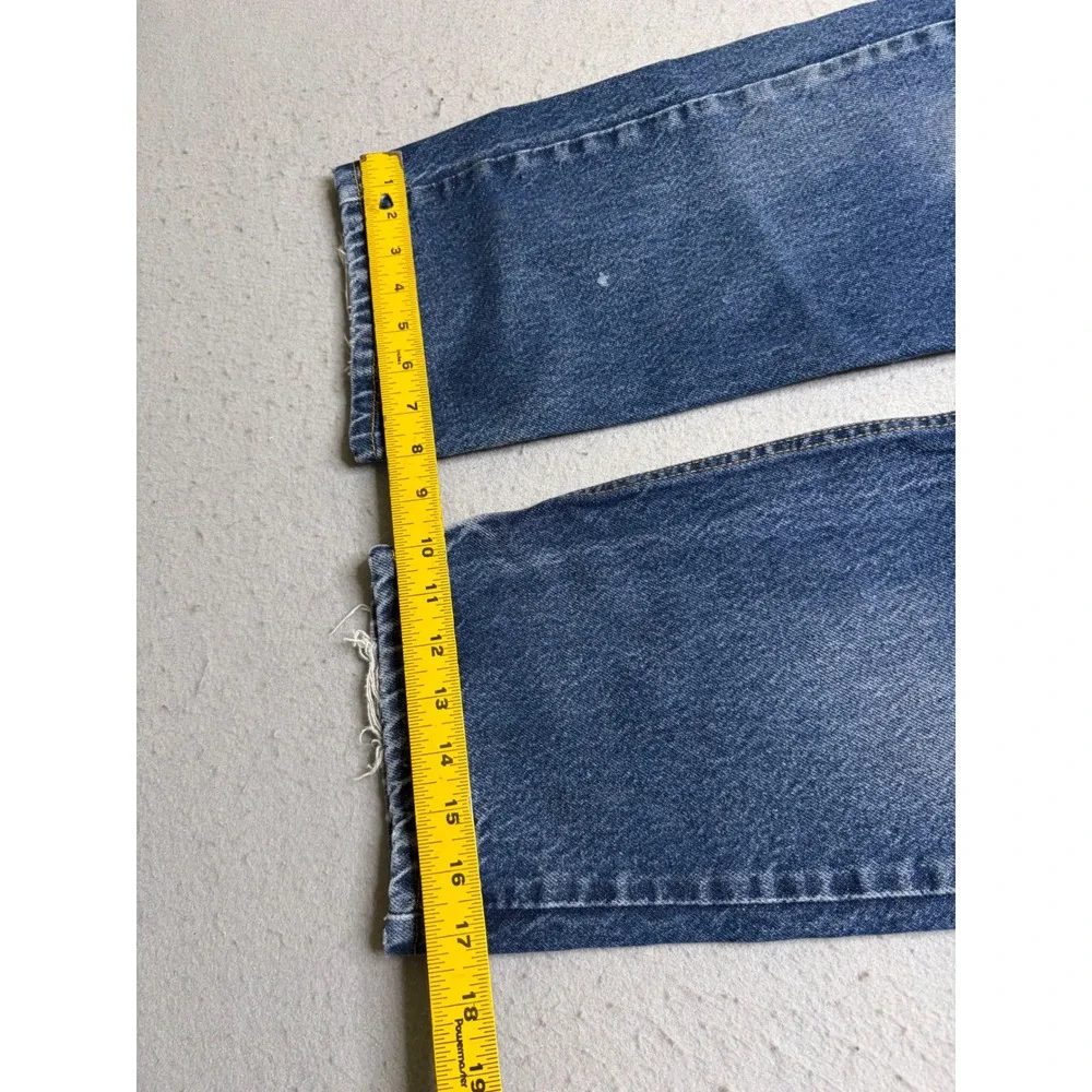 Levi's Jeans Mens 32x30 Blue 505 Regular Fit Distressed Faded Y2K Denim Pants